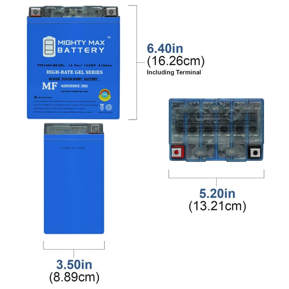 Mighty Max Battery YTX14AHGEL127 Power-Equipment-Batteries - View #4