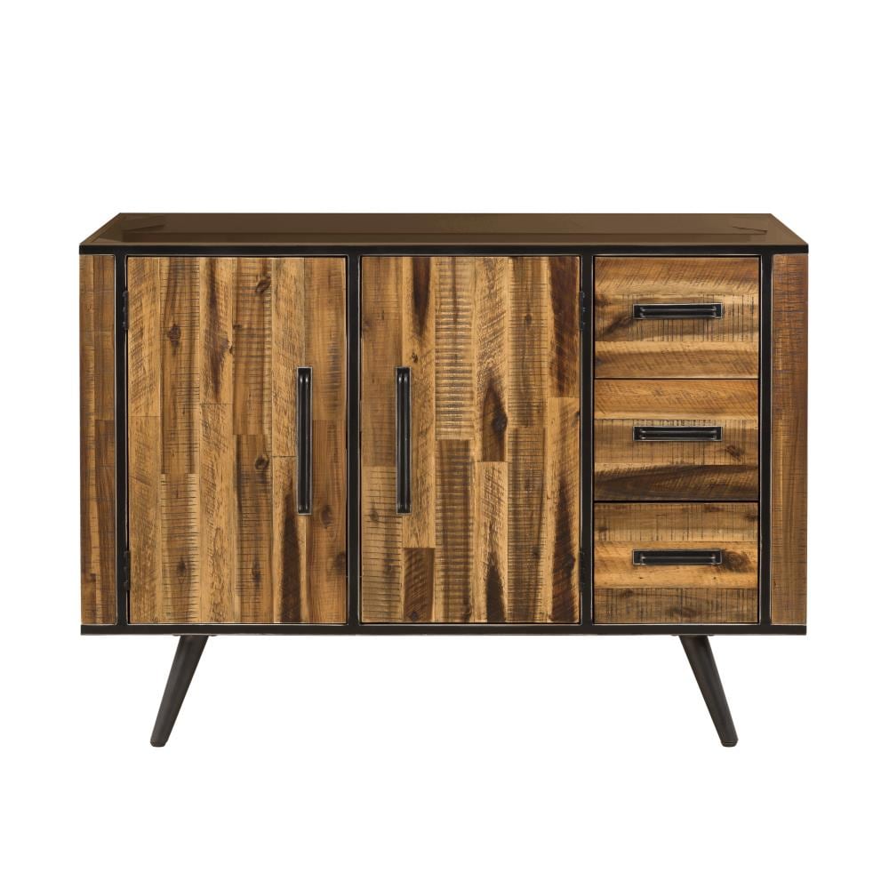 Avanity STEVENS-V48-WD Stevens 48-in Rustic wood Bathroom Vanity Base Cabinet without Top