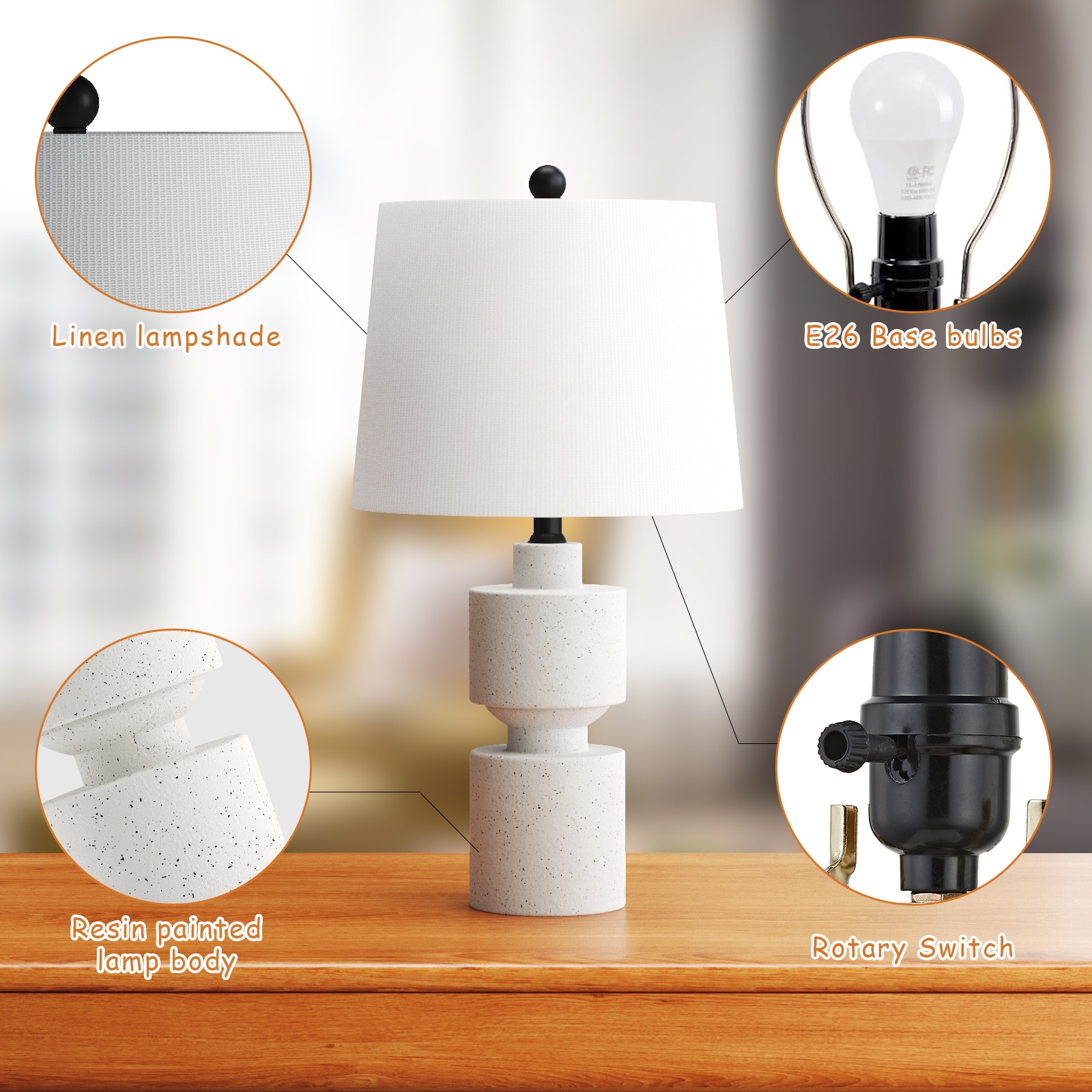 Maxax T210-WH Table-Lamps - View #10