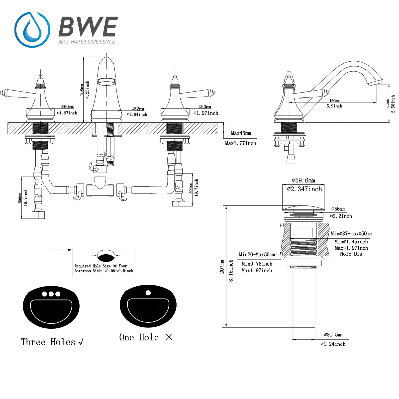 BWE A-916438-BLACK Lavatory-Faucets - View #10