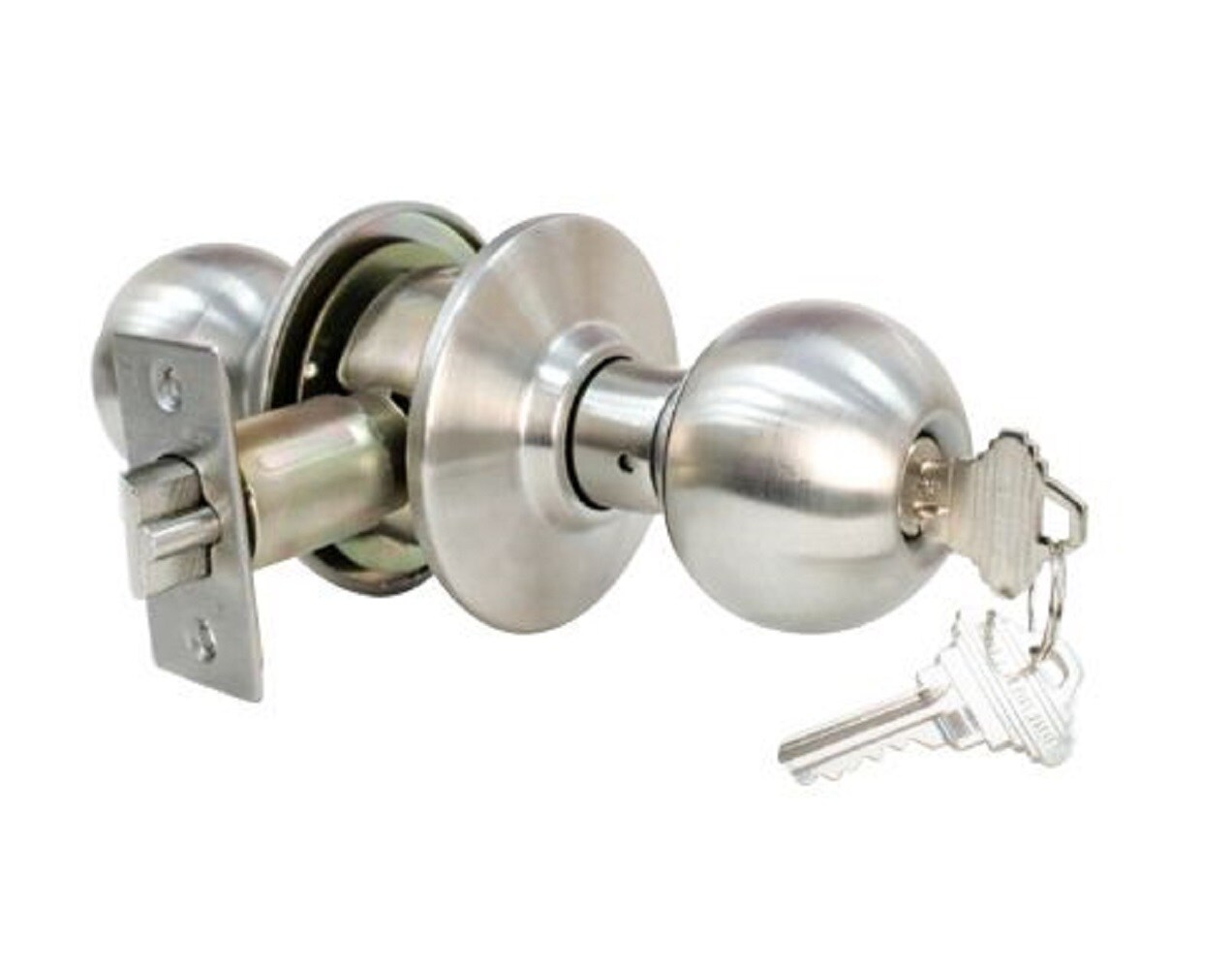 Stainless Steel Grade 2 Entry Door Knob with 2 SC1 Keys