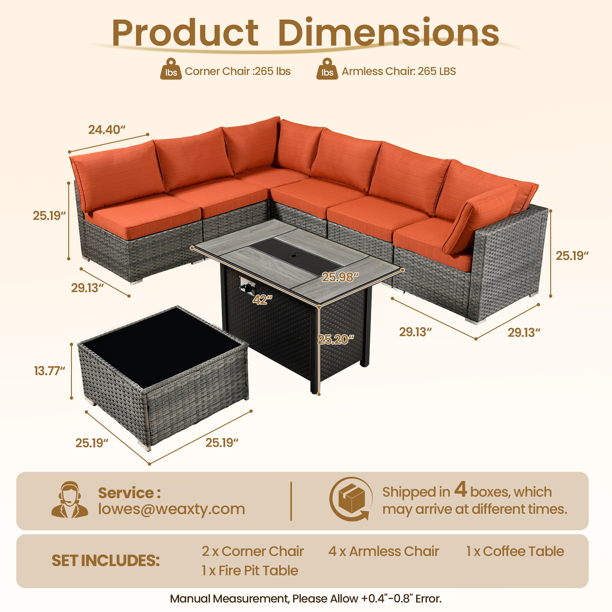 weaxty DCFP03RRS808 Patio-Conversation-Sets - View #7