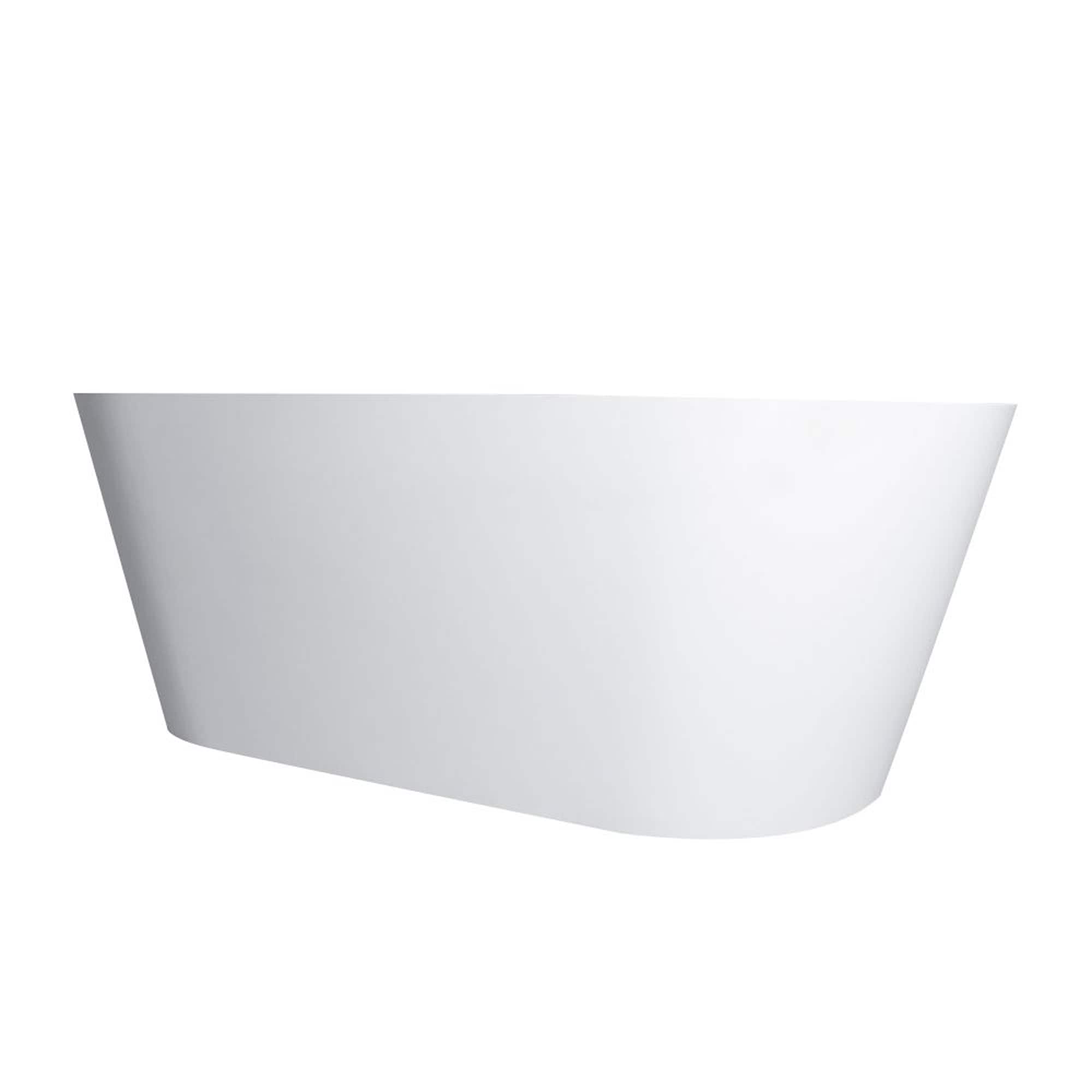 59'' White Matte Solid Surface Freestanding Bathtub