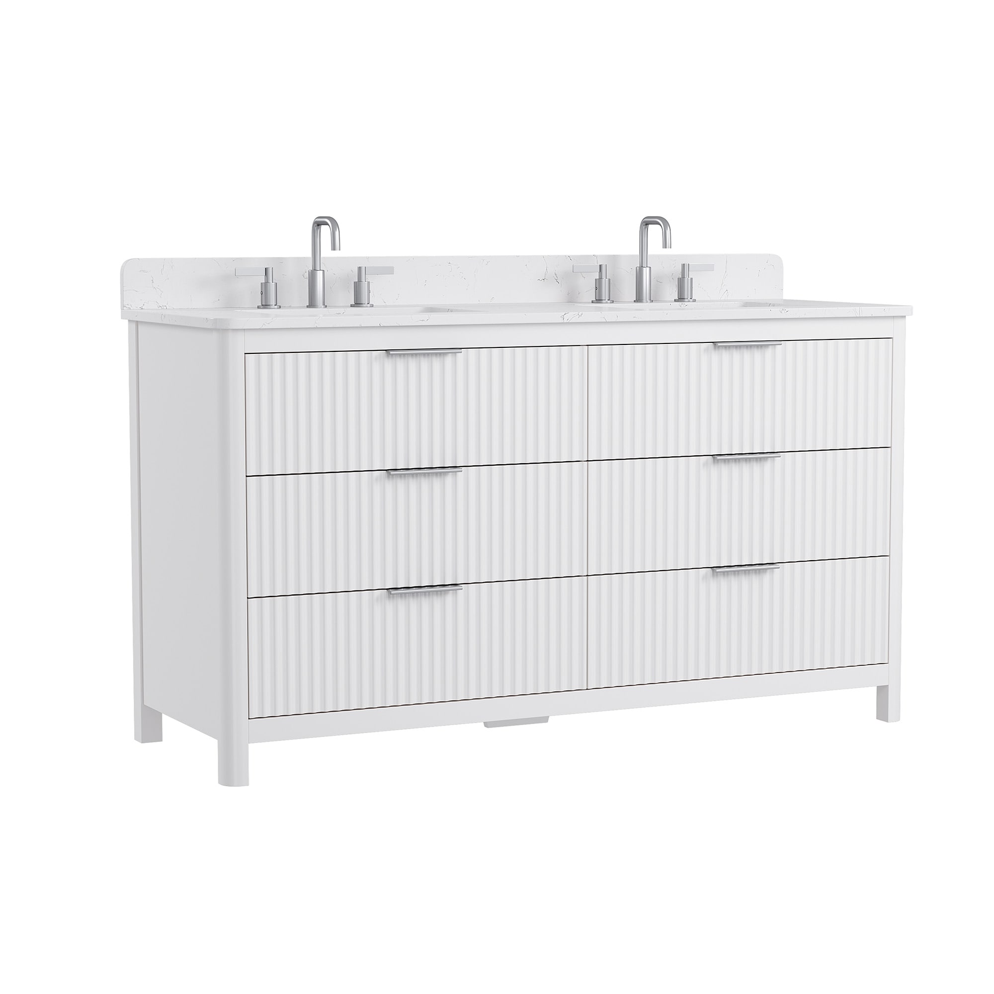 DELUXE LIVING V24001-60WT Bath-Vanity-Combo - View #3