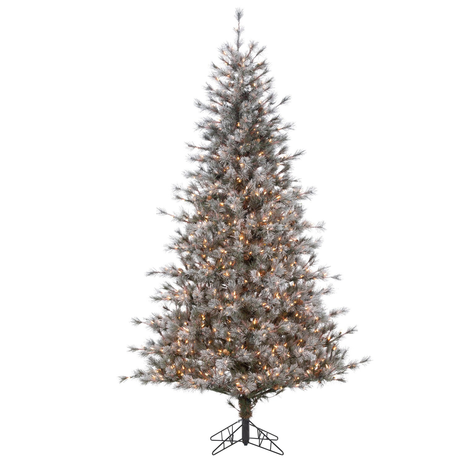 Sterling 6700--75CID 7.5-ft Scotch Pine Pre-lit Flocked White Artificial Christmas Tree with LED Lights