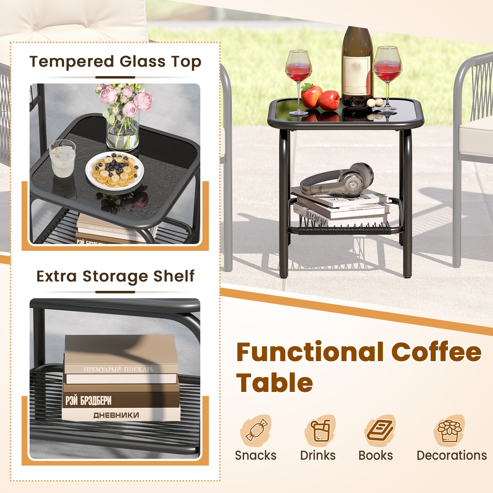 Forclover HYFE-12178BE Patio-Conversation-Sets - View #7
