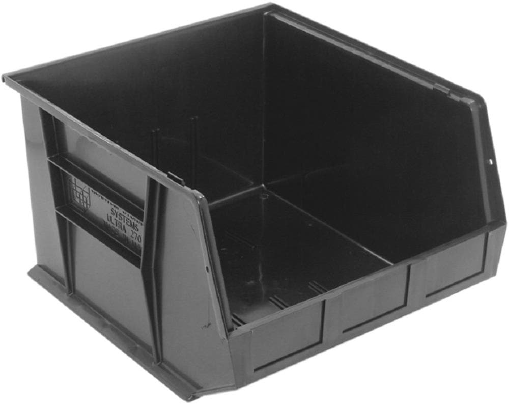 Quantum Storage Systems QUS270BK ULTRA ( 16.5-in W x 11-in H x 18-in D ) Black Polypropylene Stackable Bin