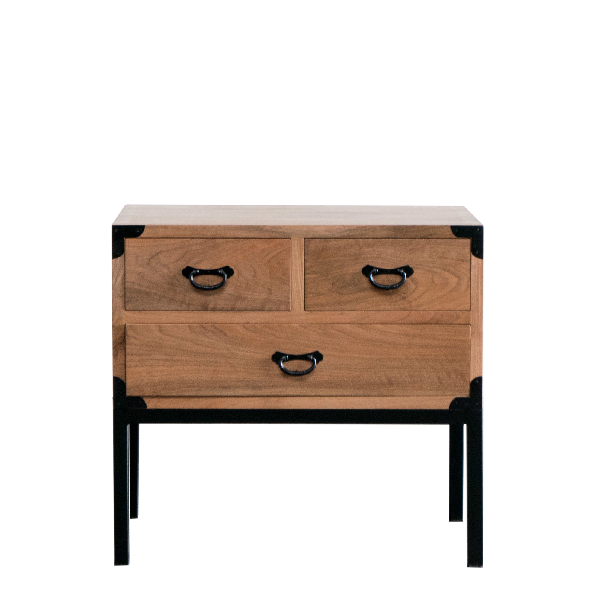 Gingko KOB100-WN Kobe 60-in W x 28-in H Light Brown Wood Modern End Table with Storage Fully Assembled