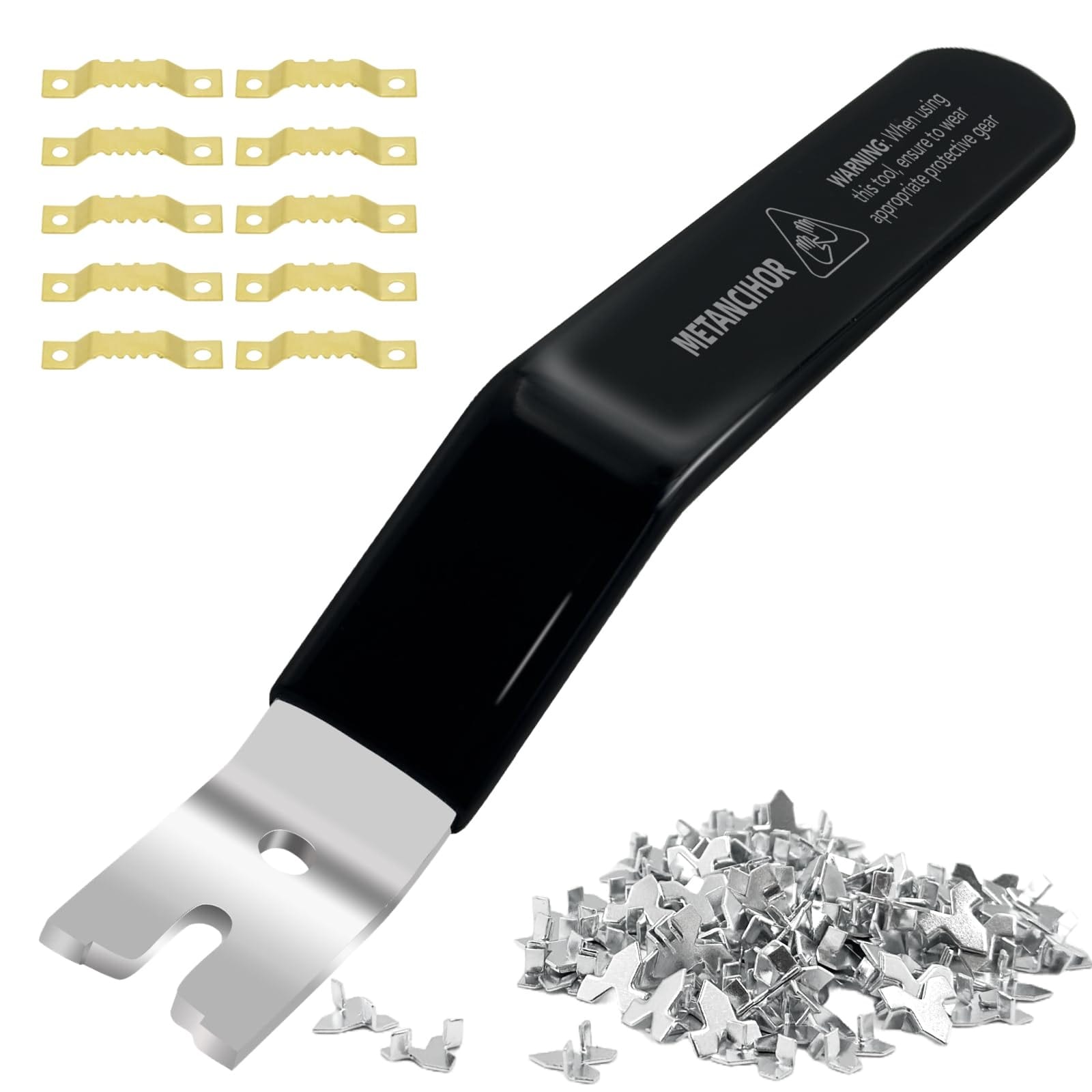 Aoibox - Glazier Point Driver and Setting Tool with 120 Push Points and 10 Sawtooth Picture Hang...