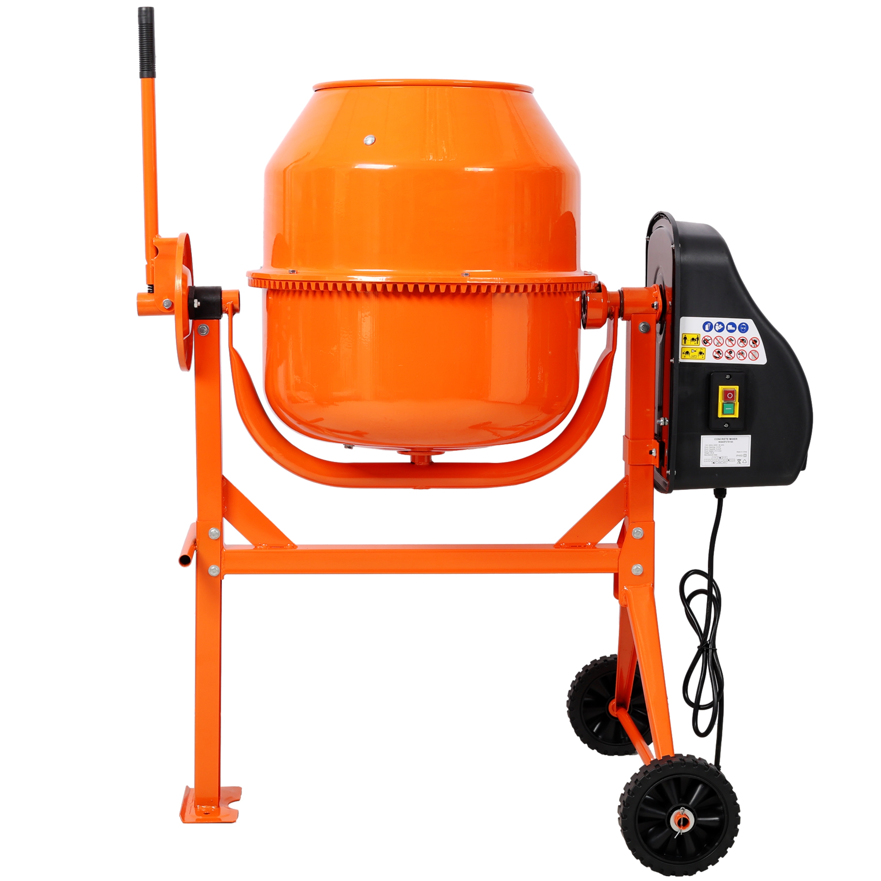 GDFStudio 4 2 Cu Ft Electric Cement Mixer Portable Concrete Mixer Machine for Mortar Stucco and Fodder Mixing