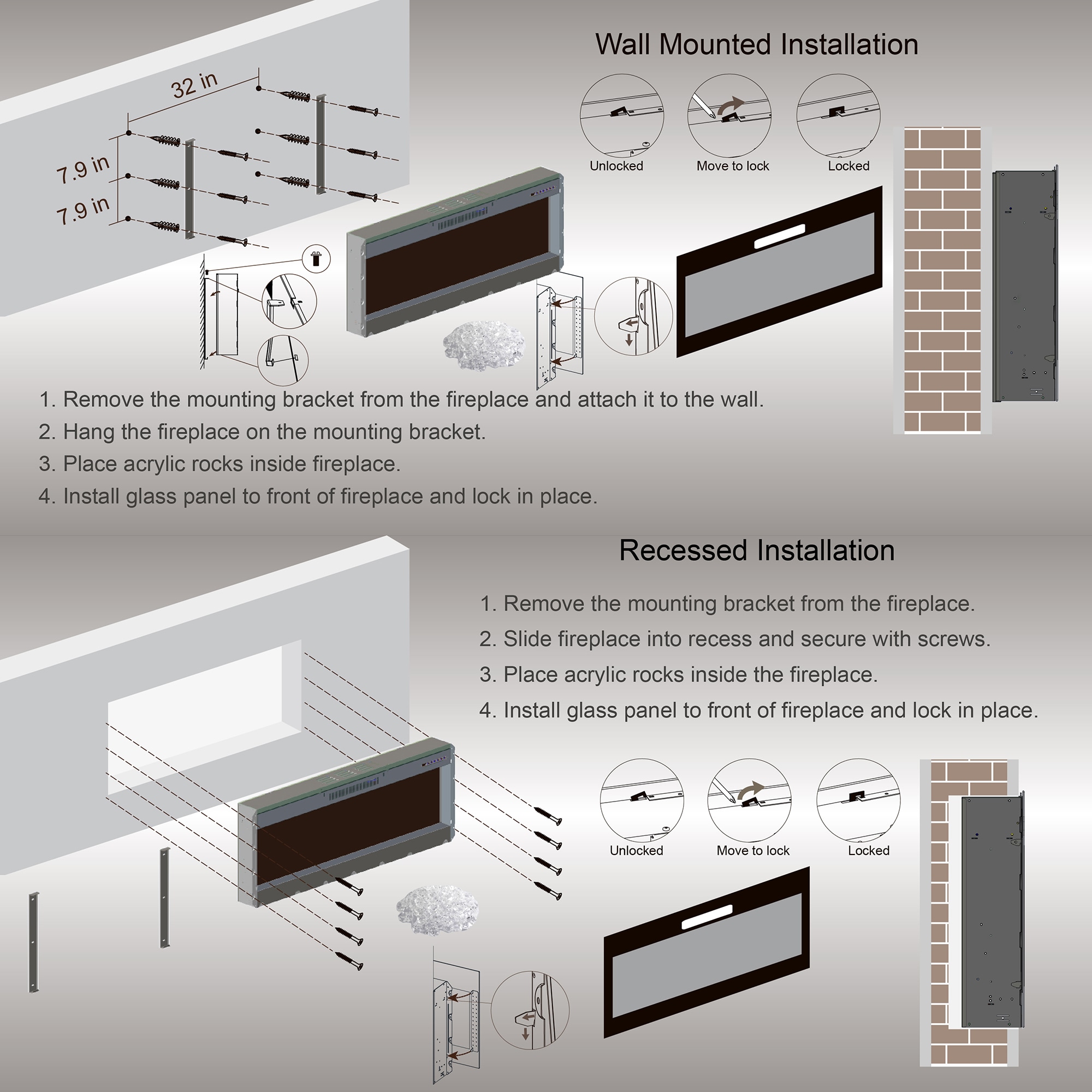 SINOFURN SYC070029BK Electric-Fireplaces - View #6