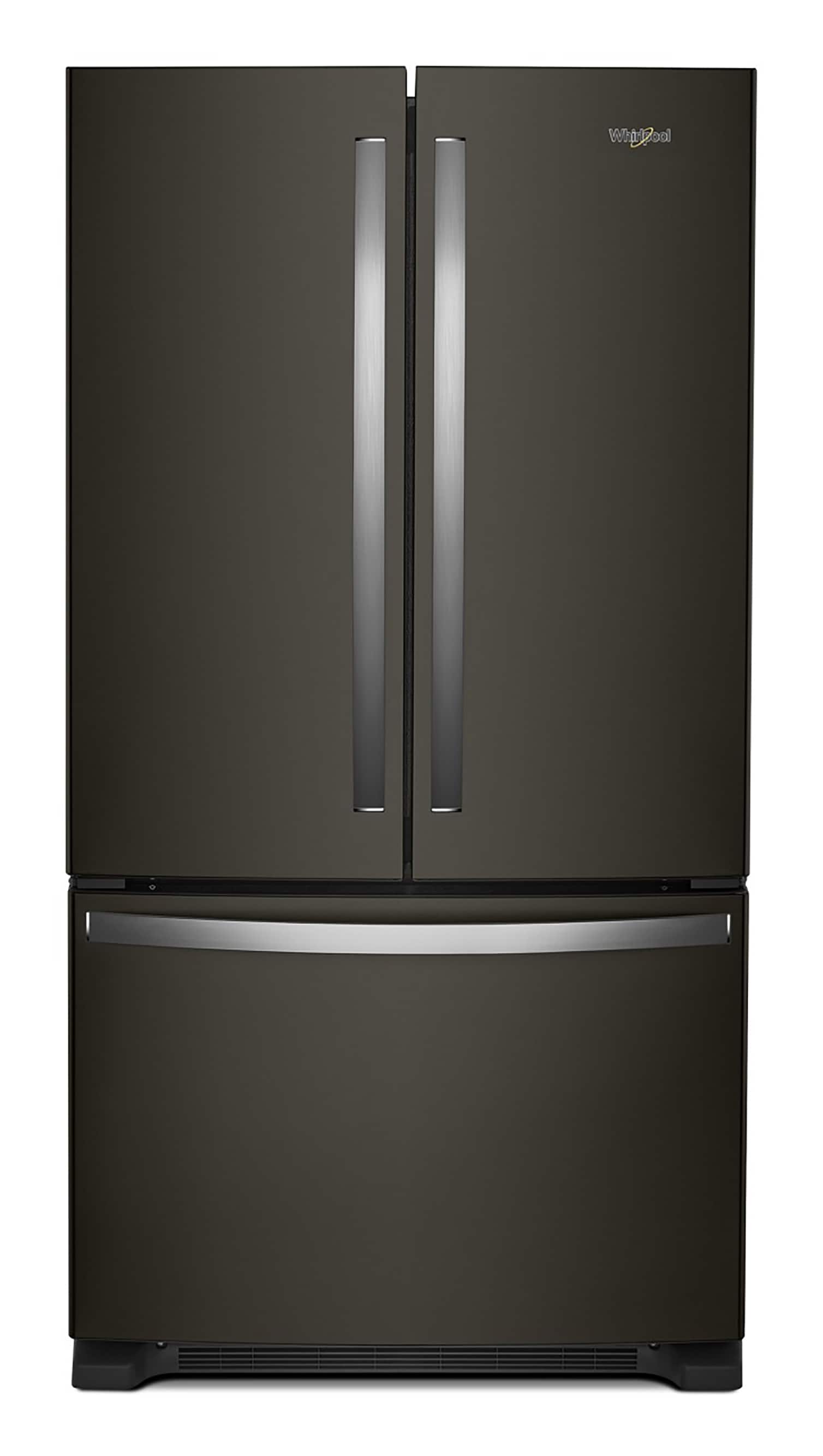 Whirlpool WRFC2036RV Counter-Depth 20-cu ft 3 -Door French Door Refrigerator with Ice Maker ( Black Stainless Steel ) ENERGY STAR Certified
