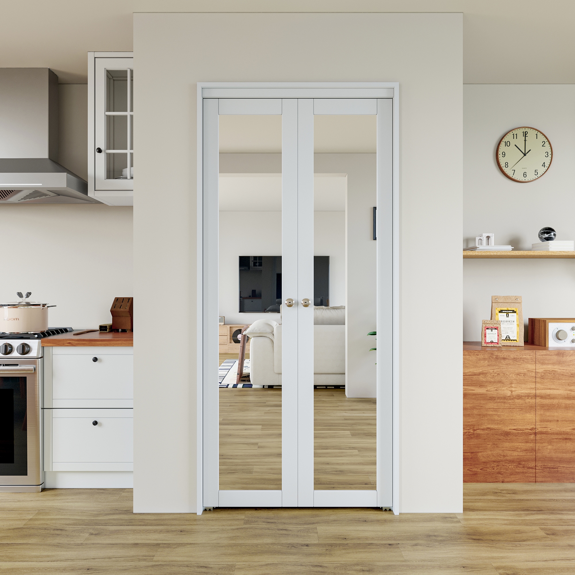 JUJUBON IN-CD-PIPV-1RR-36 Bifold-Sliding-Closet-Doors - View #2