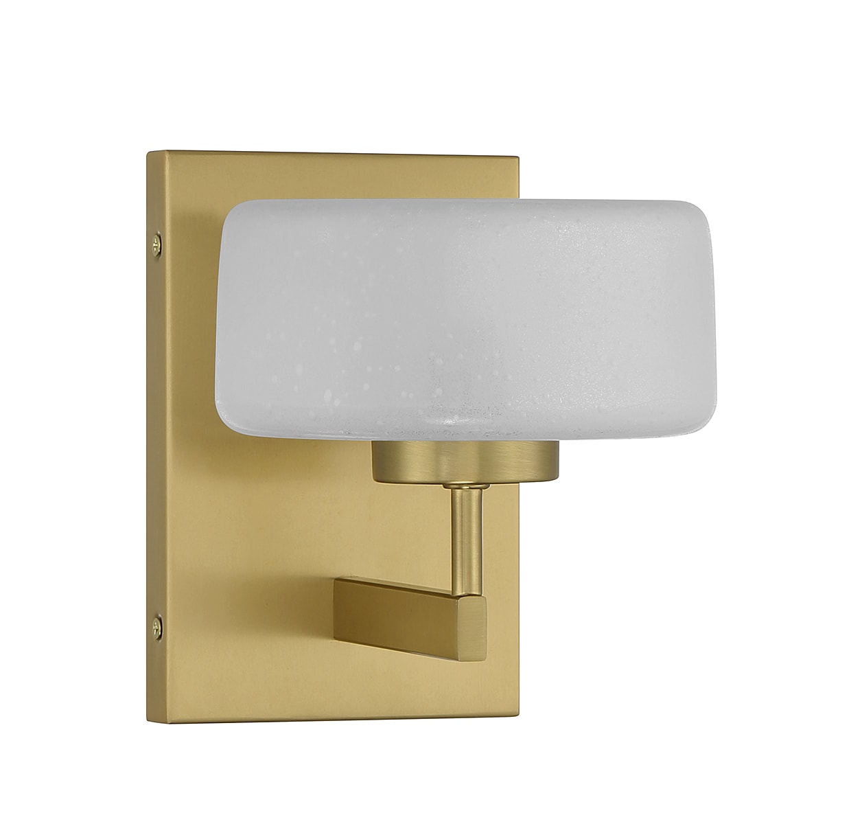 Warm Brass Frosted Glass Dimmable Wall Sconce