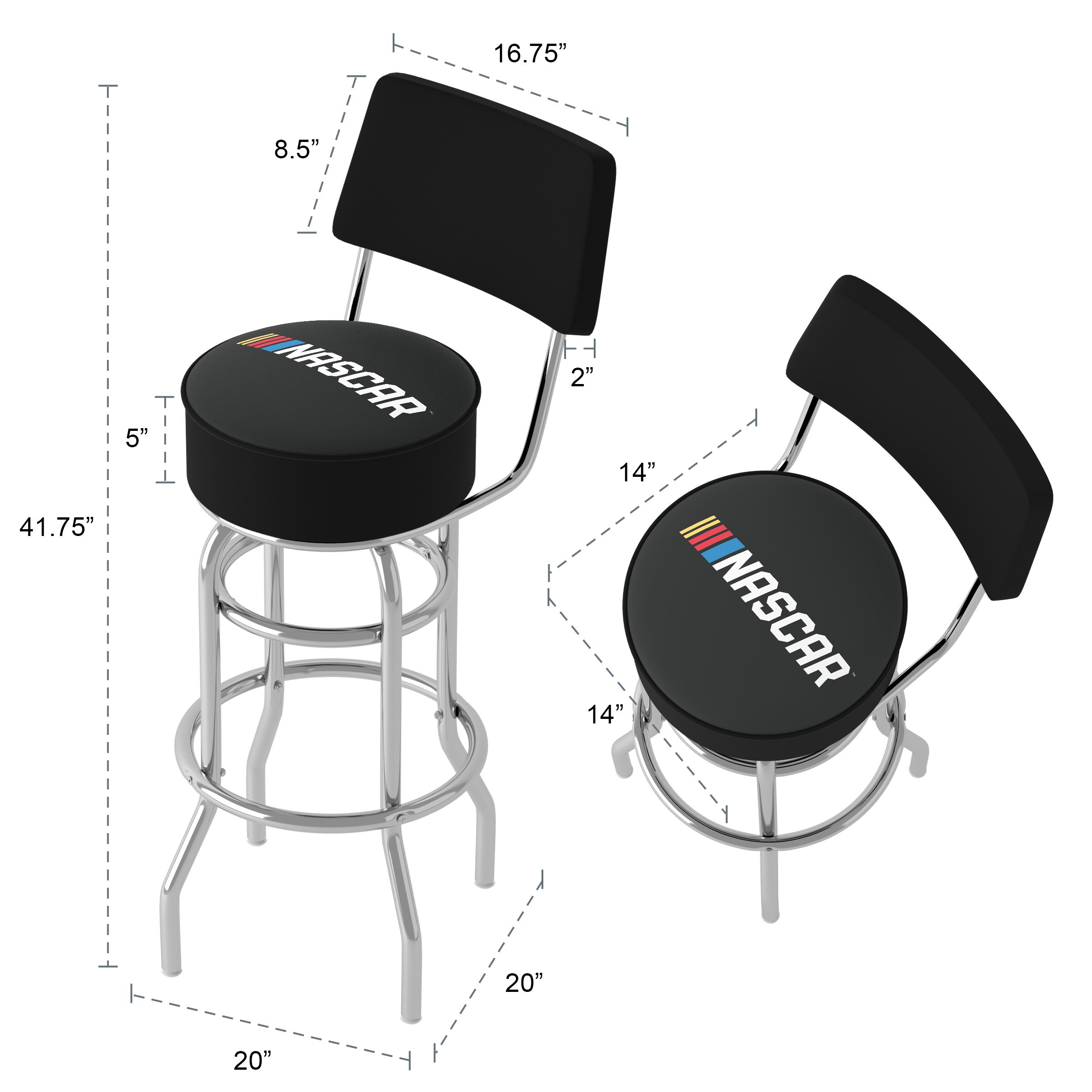 Trademark Gameroom NASCAR1100 stools - View #6