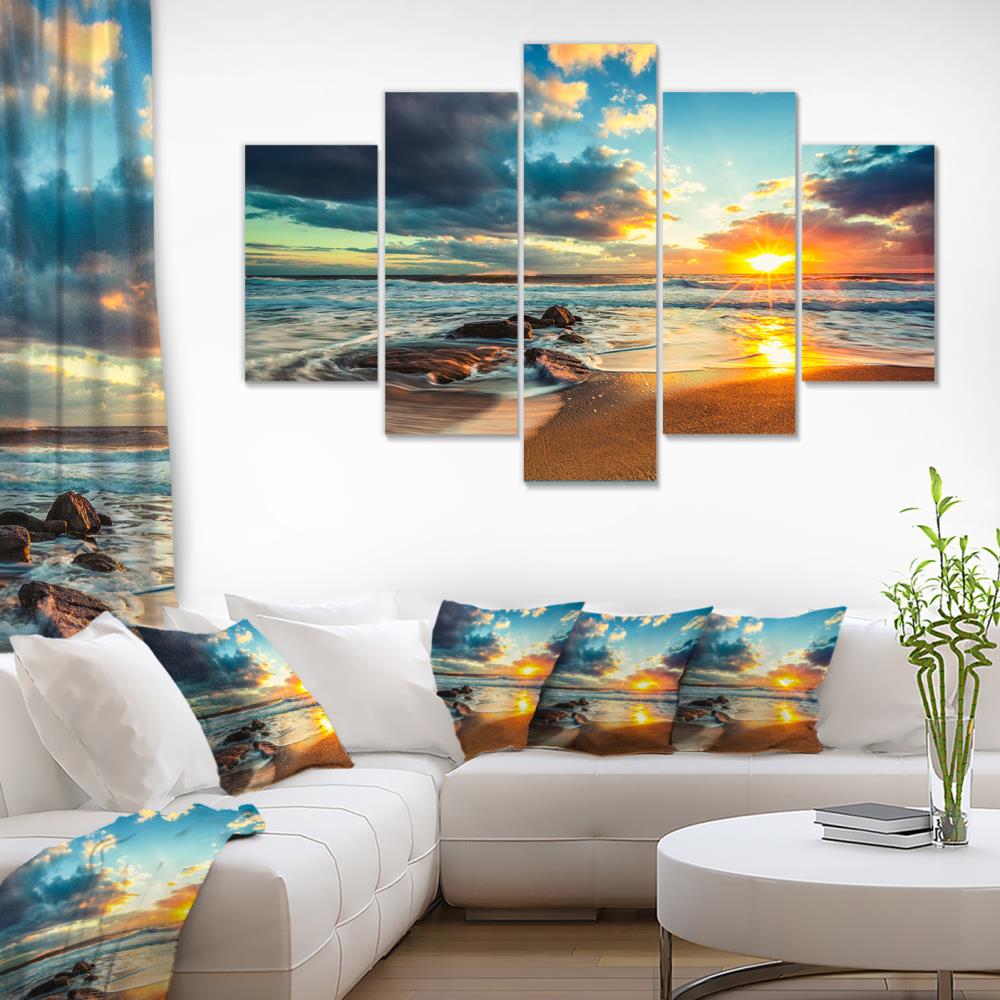 Designart 32-in H x 60-in W Coastal Print on Canvas at Lowes.com