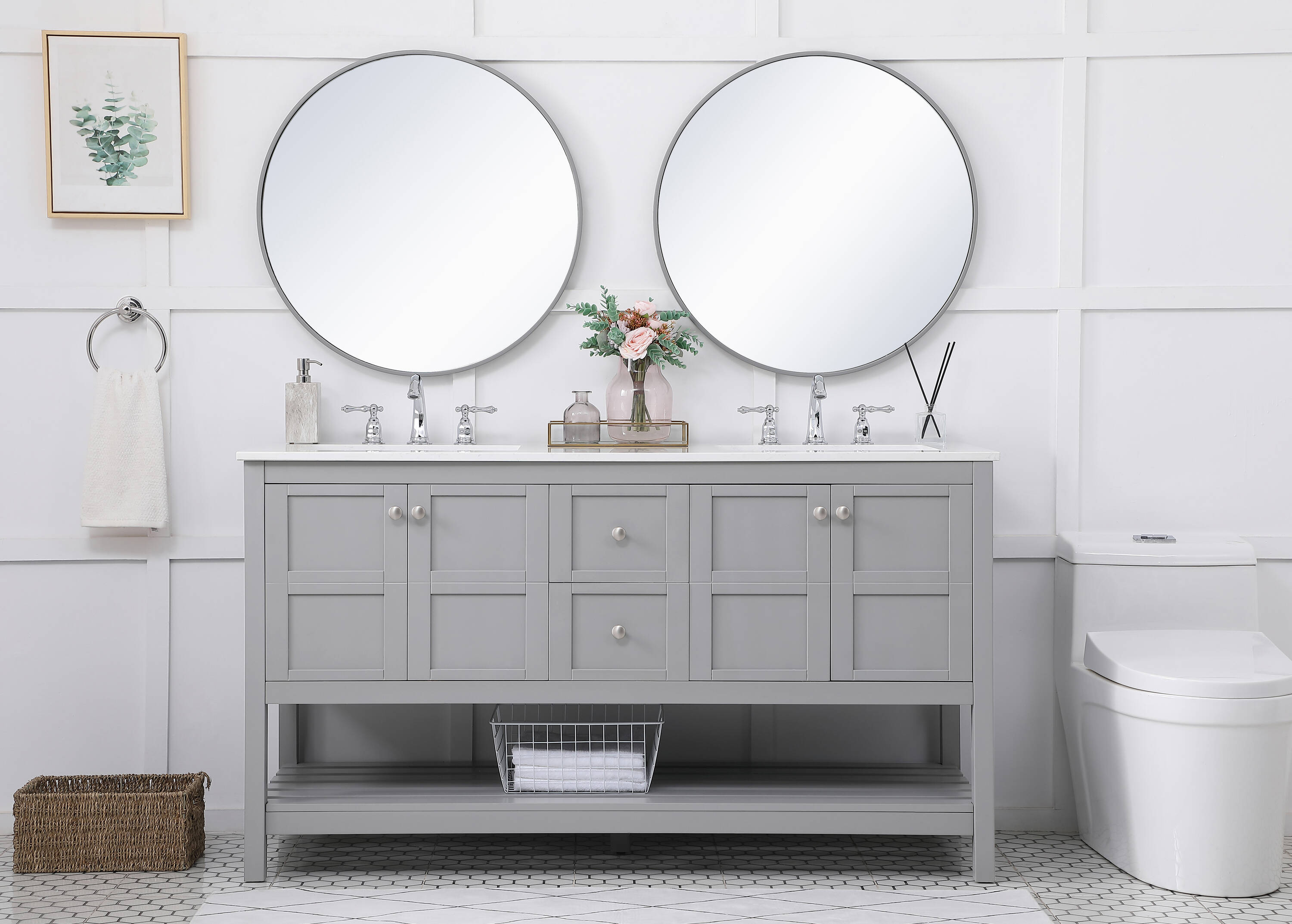 Elegant Decor FI49260DGR Bath-Vanity-Combo - View #5