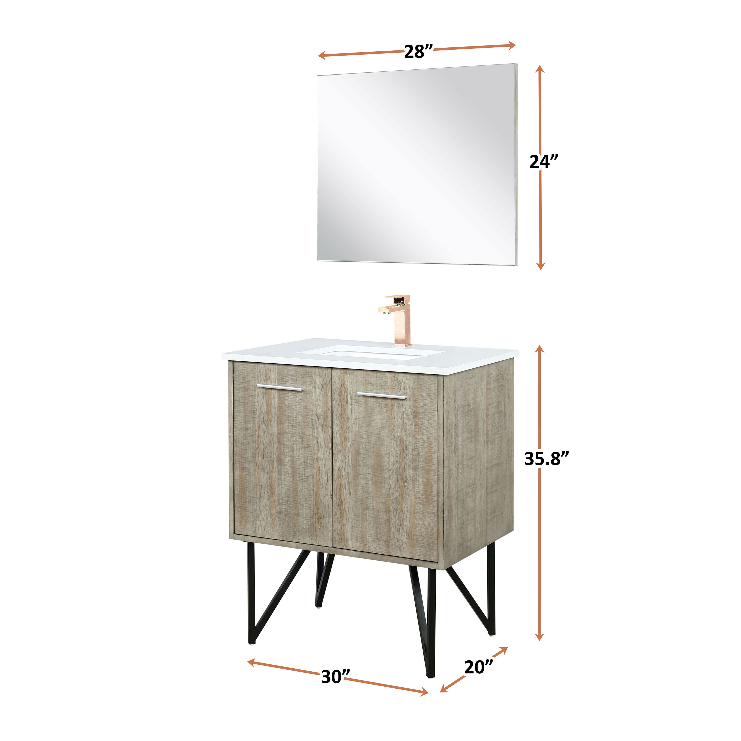 Lexora LLC30SKSOSM28 Bath-Vanity-Combo - View #6