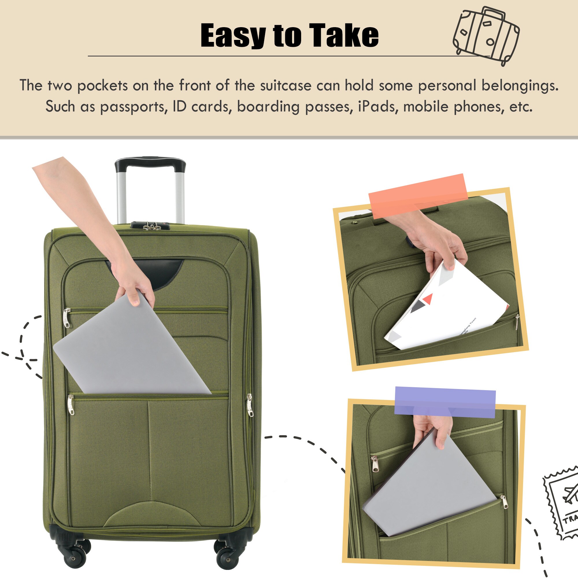 SINOFURN SYD9600016DG Luggage-And-Luggage-Sets - View #7