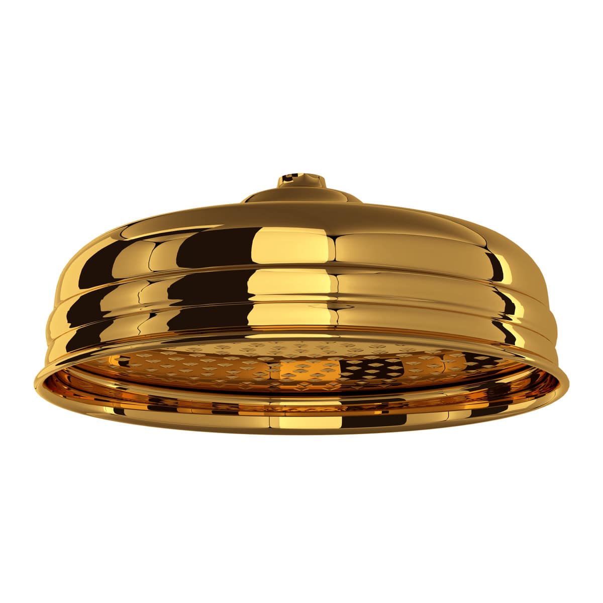 Rohl U.5204ULB Perrin and Rowe 12 inch 1.8 GPM Single Function Wall Mount Round Shower Head in Unlacquered Brass