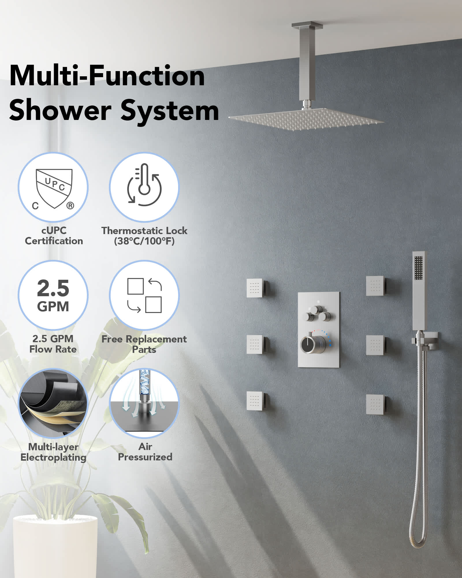 EVERSTEIN SFS1006-NK12 Tub-Shower-Faucets - View #2
