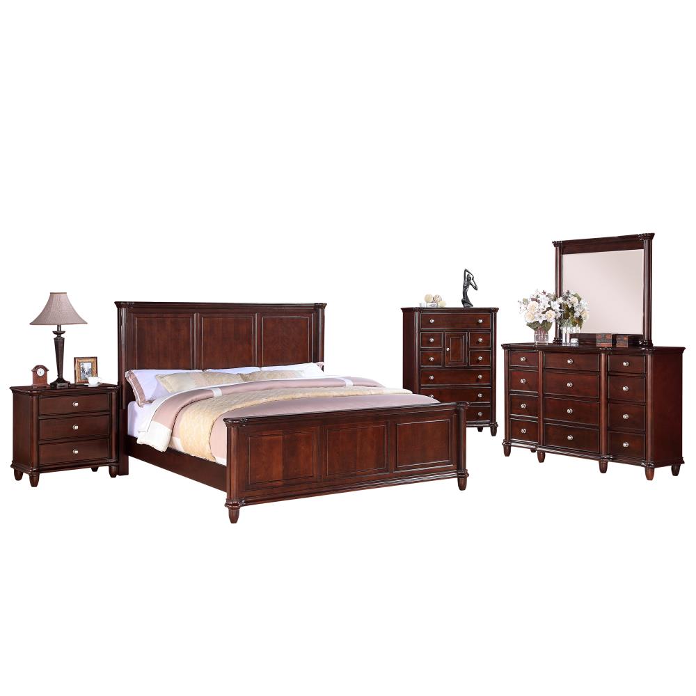 Picket House Furnishings Gavin Traditional Cherry Panel King Bedroom Set With Bed Dresser