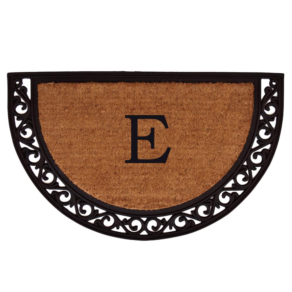 Callowaymills 100101830E Natural/Black Coir/Rubber Non-Slip Grip Indoor or outdoor Decorative Door Mat