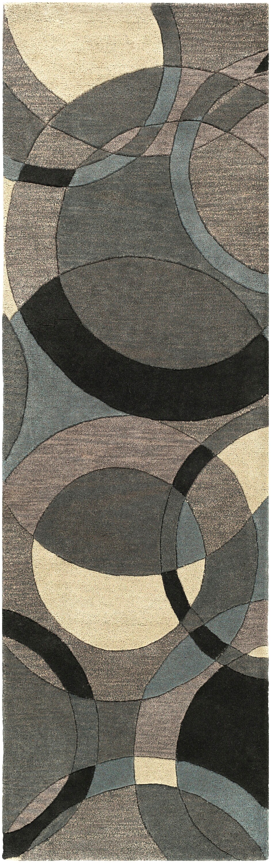 Livabliss FM7193-312 Forum 3 x 12 (ft) Tufted Wool Taupe Rectangular Indoor Geometric Mid-Century Modern Runner rug