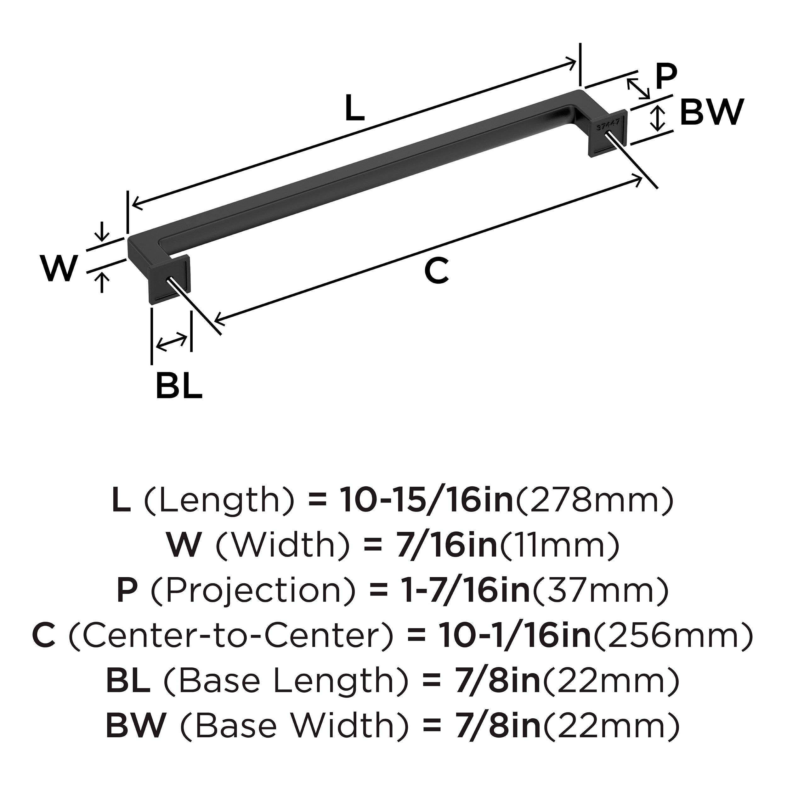 Amerock BP37447MB Cabinet-Pulls - View #4