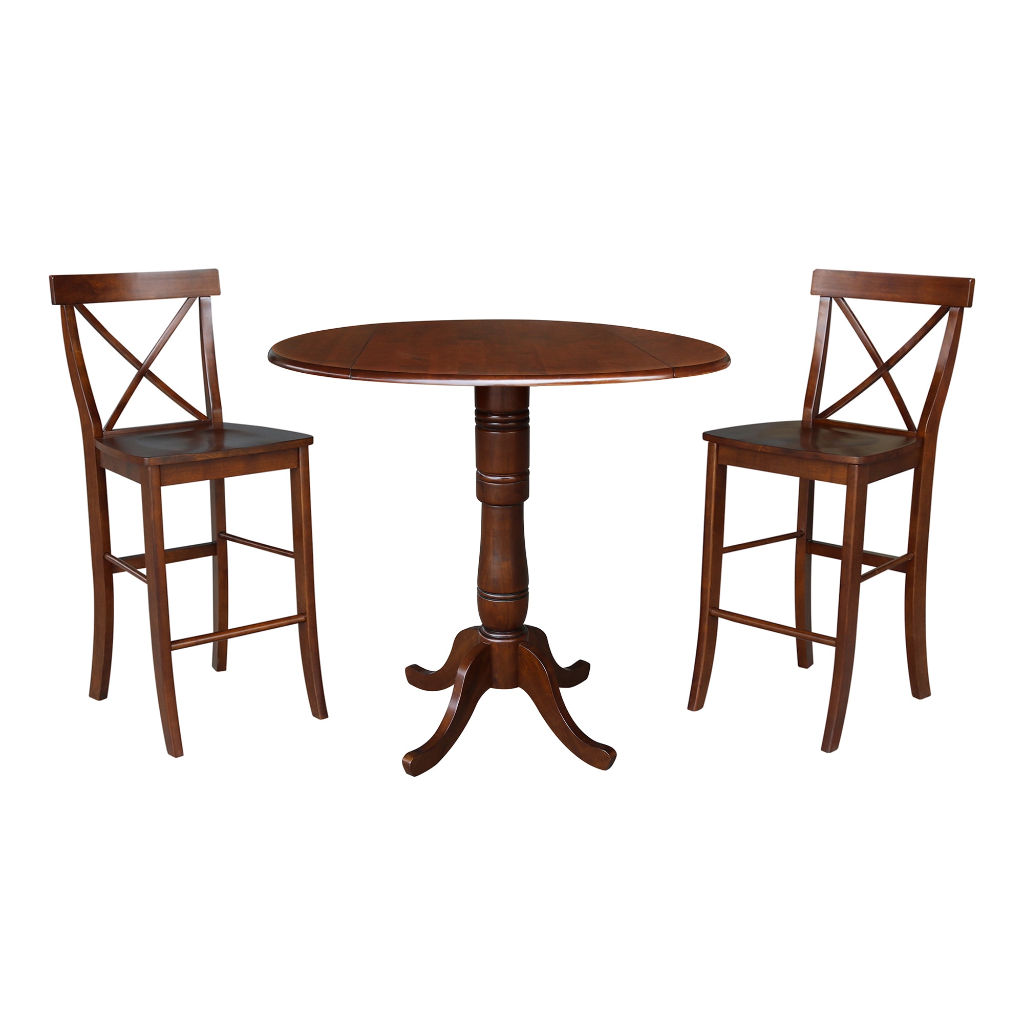 International Concepts K581-42DPT-6133-2 Espresso Casual Dining Room Set with Round Table (Seats 4)