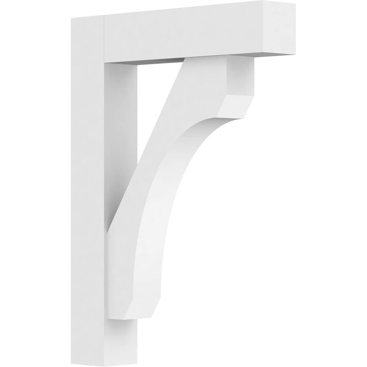 Ekena Millwork BKTP03X16X22LEC05 Standard Legacy 3-in x 16-in x 22-in White PVC Standard bracket