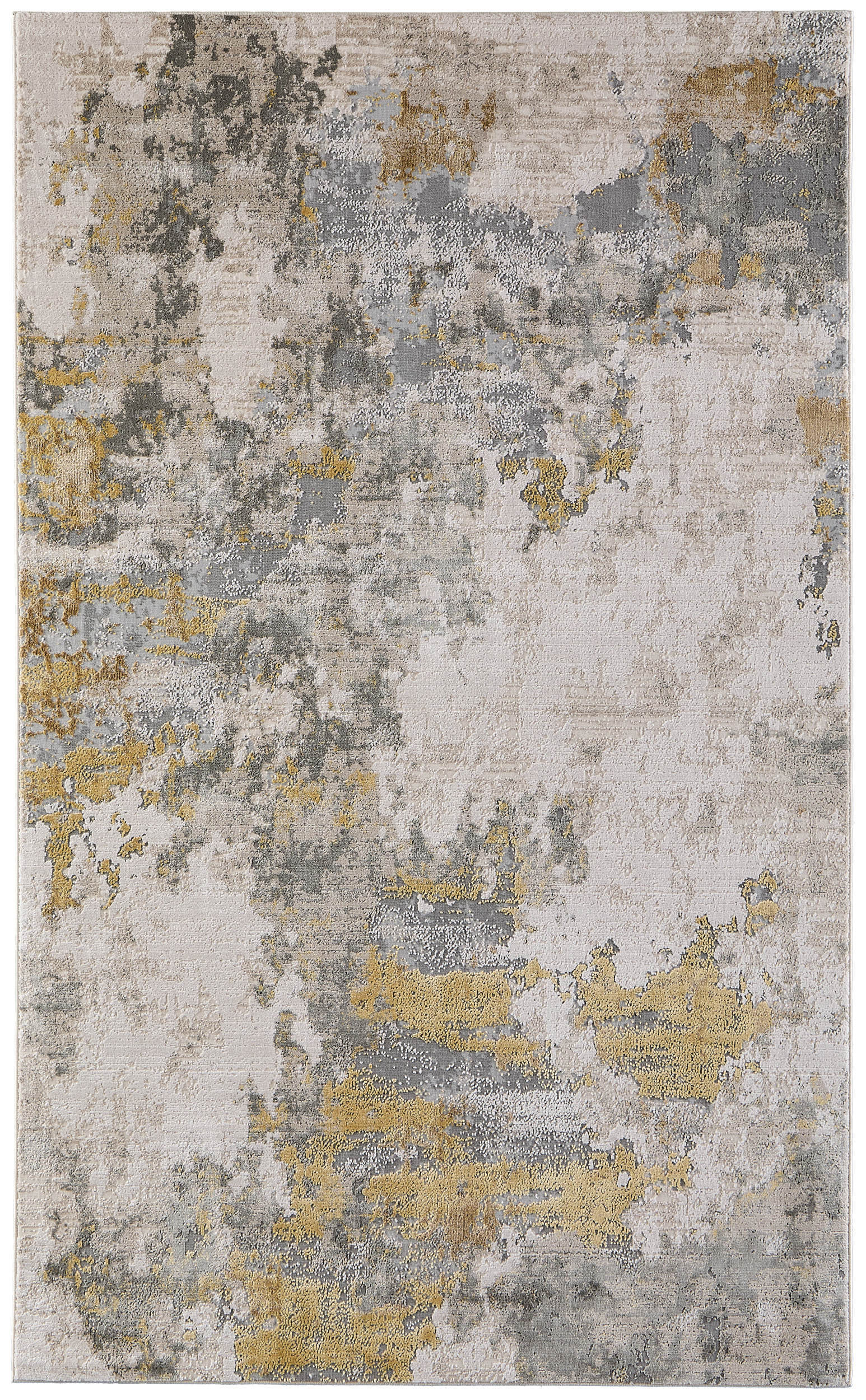 Room Envy 735R3970GLDBIRE10 Vanhorn 5 x 8 (ft) Loomed Polypropylene Birch/Golden Glow Rectangular Indoor Abstract Mid-Century Modern Area rug