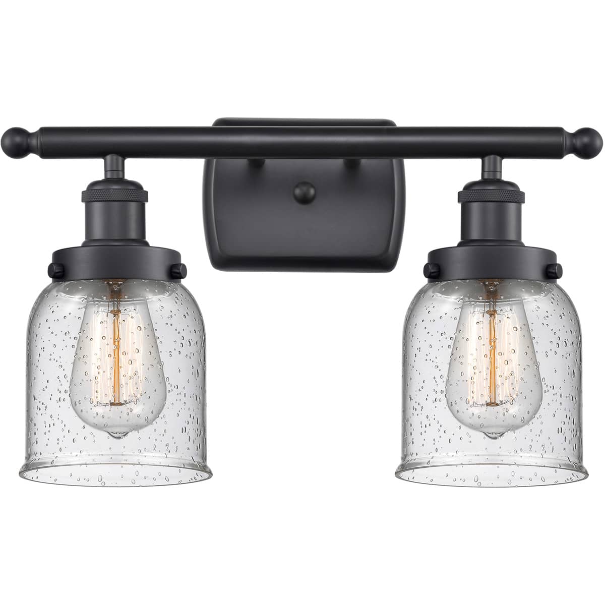 Innovations Lighting 1917146 916-2W-BK-G54-LED Ballston Small Bell Bathroom Vanity Light