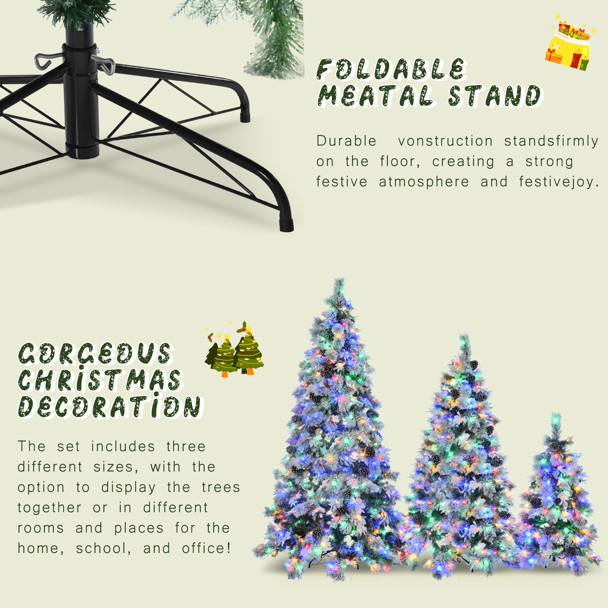 AAZJ NBC-64217LEDCL Artificial-Christmas-Trees - View #7