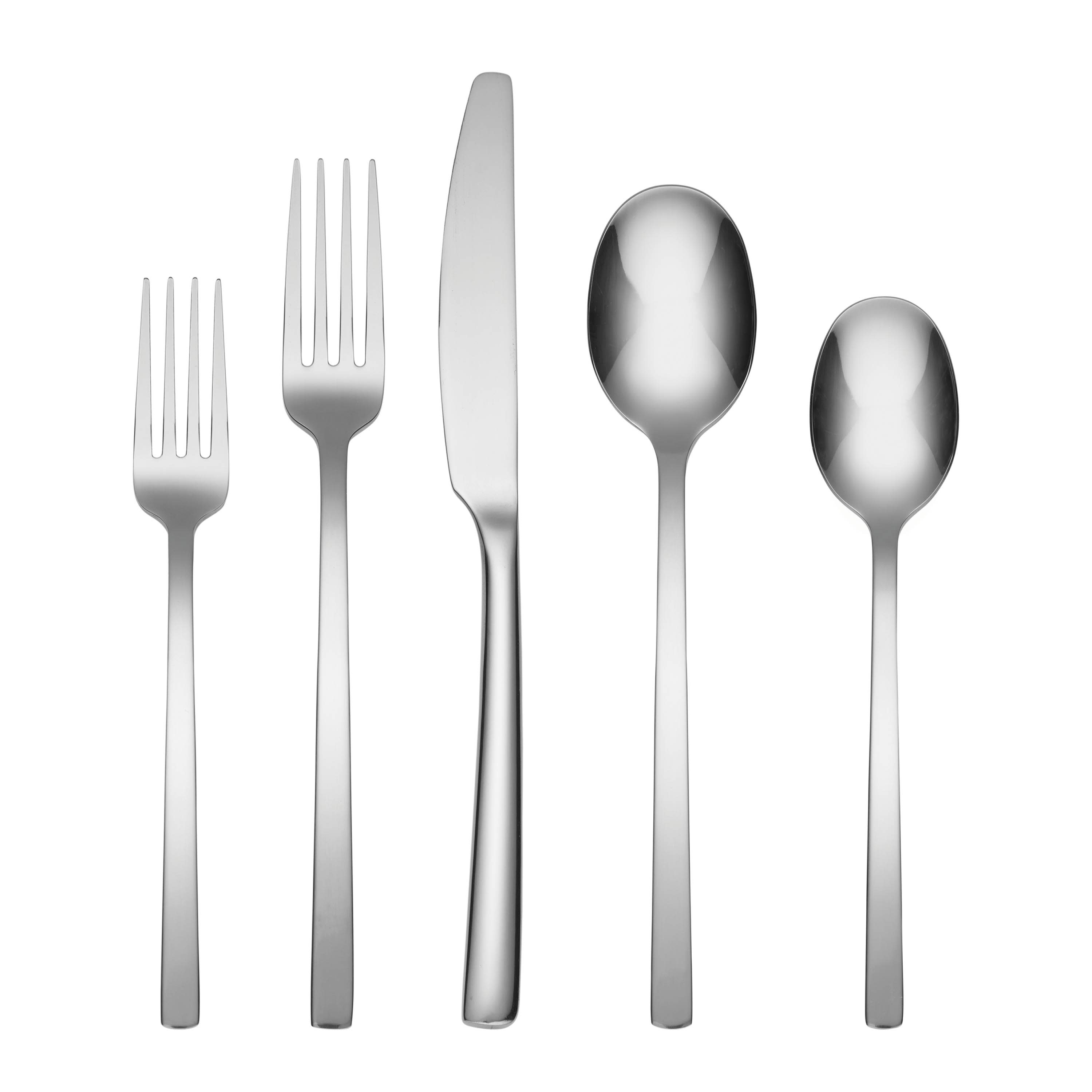 Cambridge Beacon Mirror 45-Pieces Polished Modern Flatware in the ...