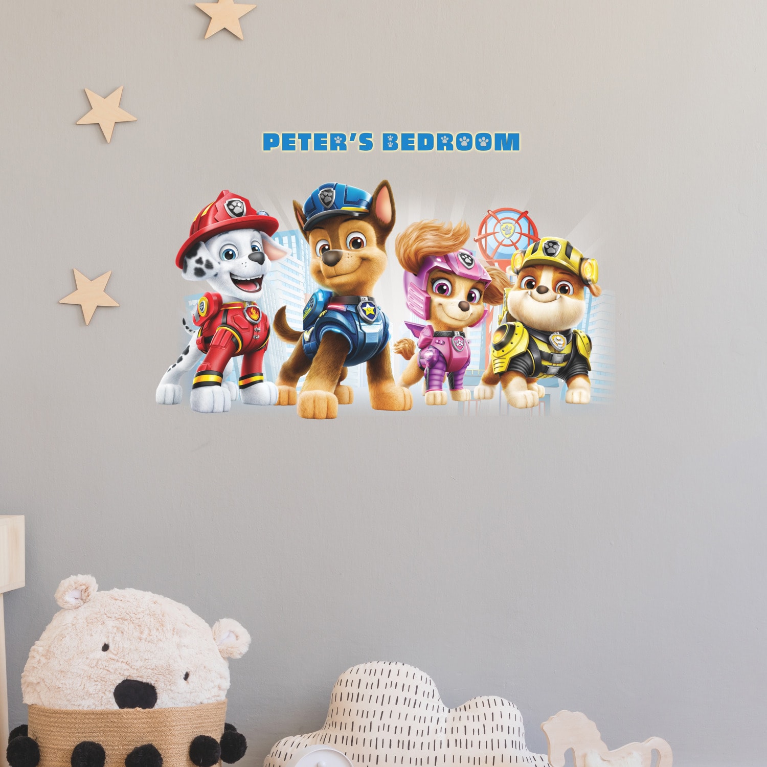 Paw Patrol Personalized Alphabet Peel and Stick Wall Decals