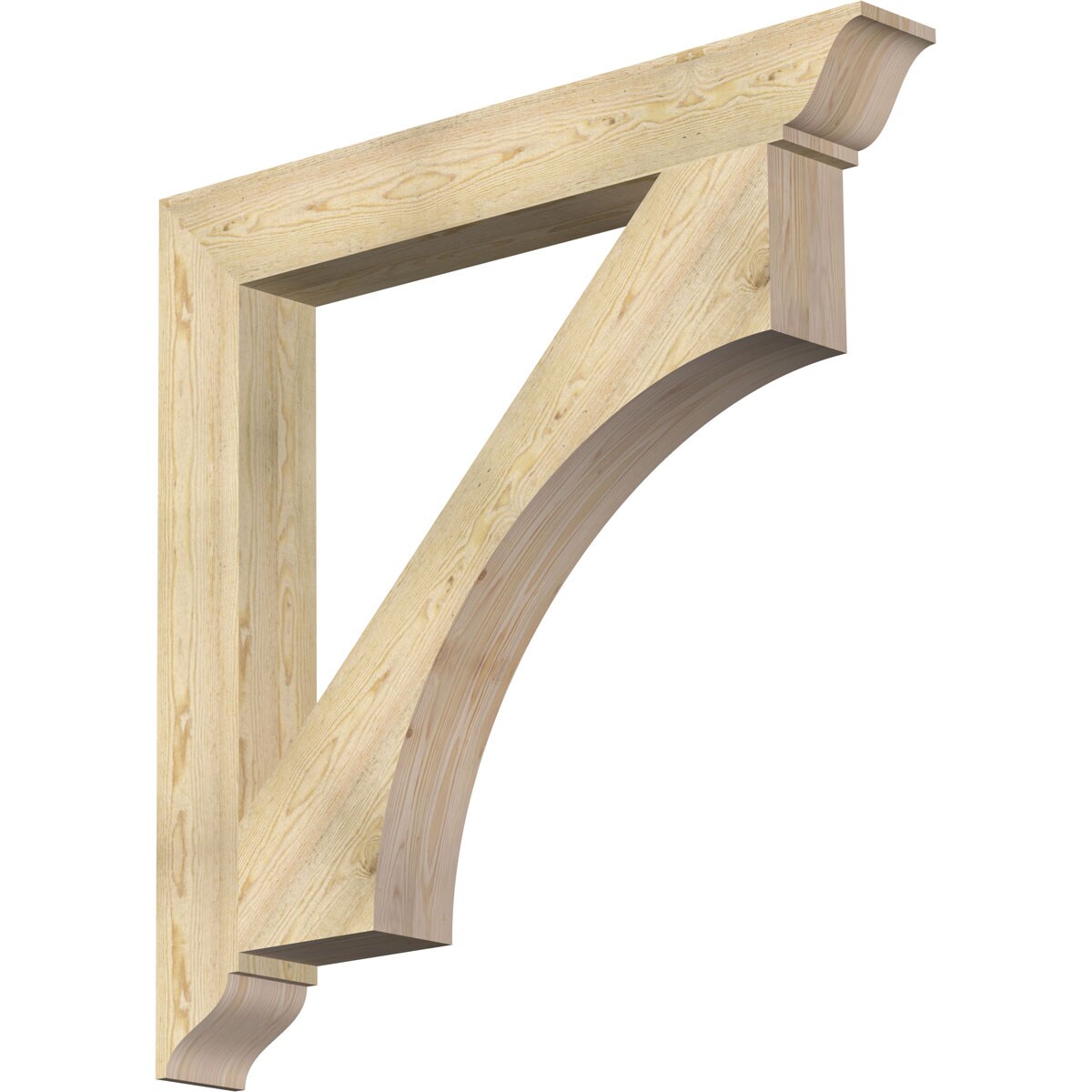 Ekena Millwork BKT06X48X48WTL01RDF Westlake traditional rough sawn 6-in x 48-in x 48-in Douglas fir Brown Wood Standard bracket