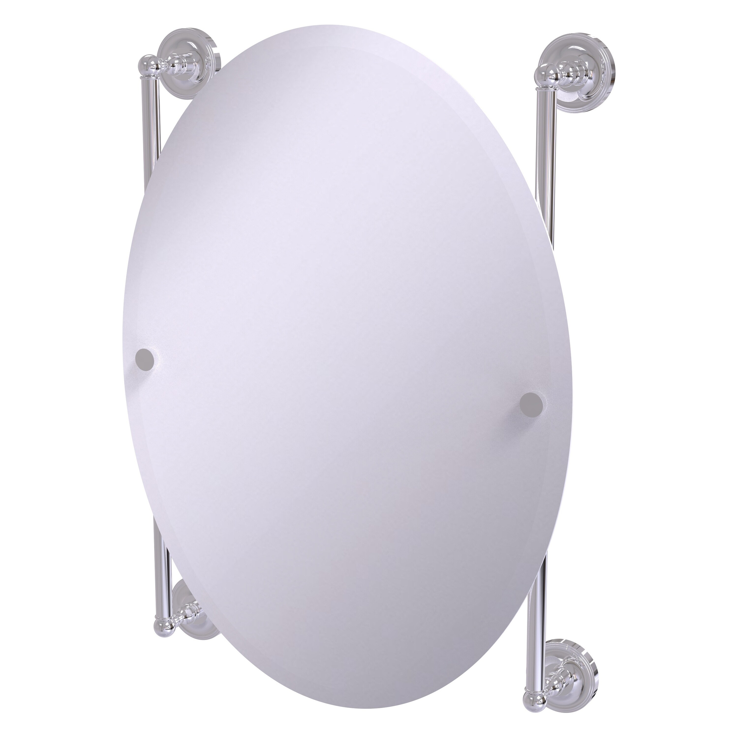 Allied Brass PR-27-91-PC Prestige Regal 21-Inches x 29-Inches Beveled Frameless Oval Bathroom Vanity Mirror ( Polished Chrome )