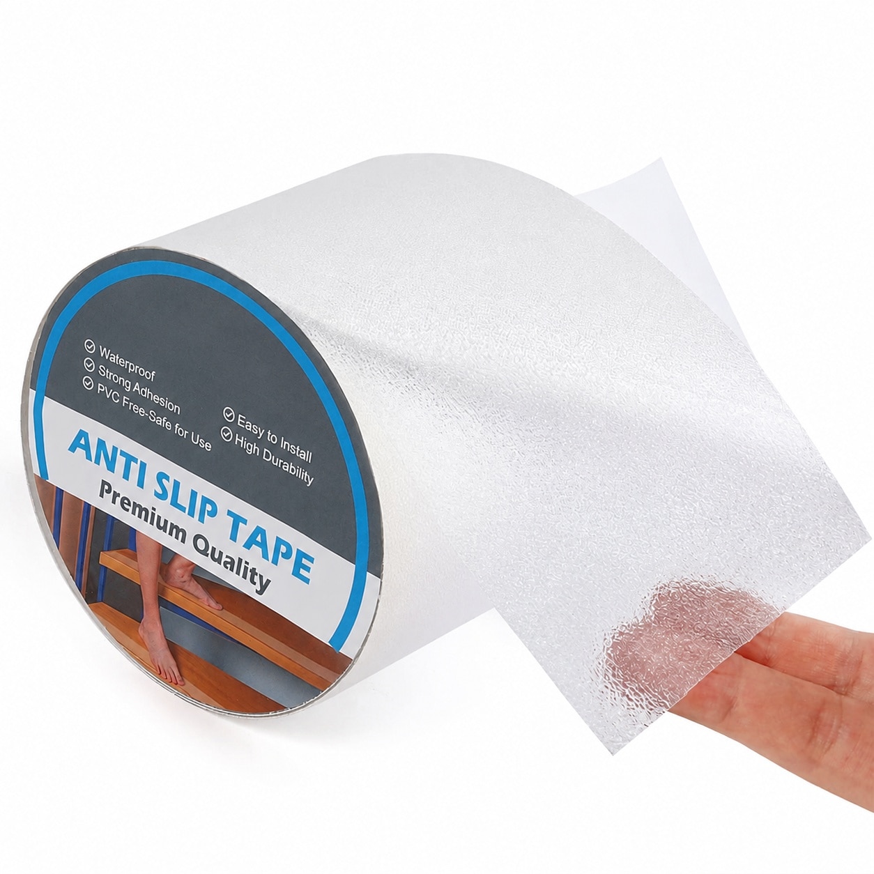 KHKFY Clear Non Skid Tape 4Inch x 30FT Heavy Duty Waterproof Anti Slip Grip Tape for Stairs and Walkways durable home and #LKH0819H436