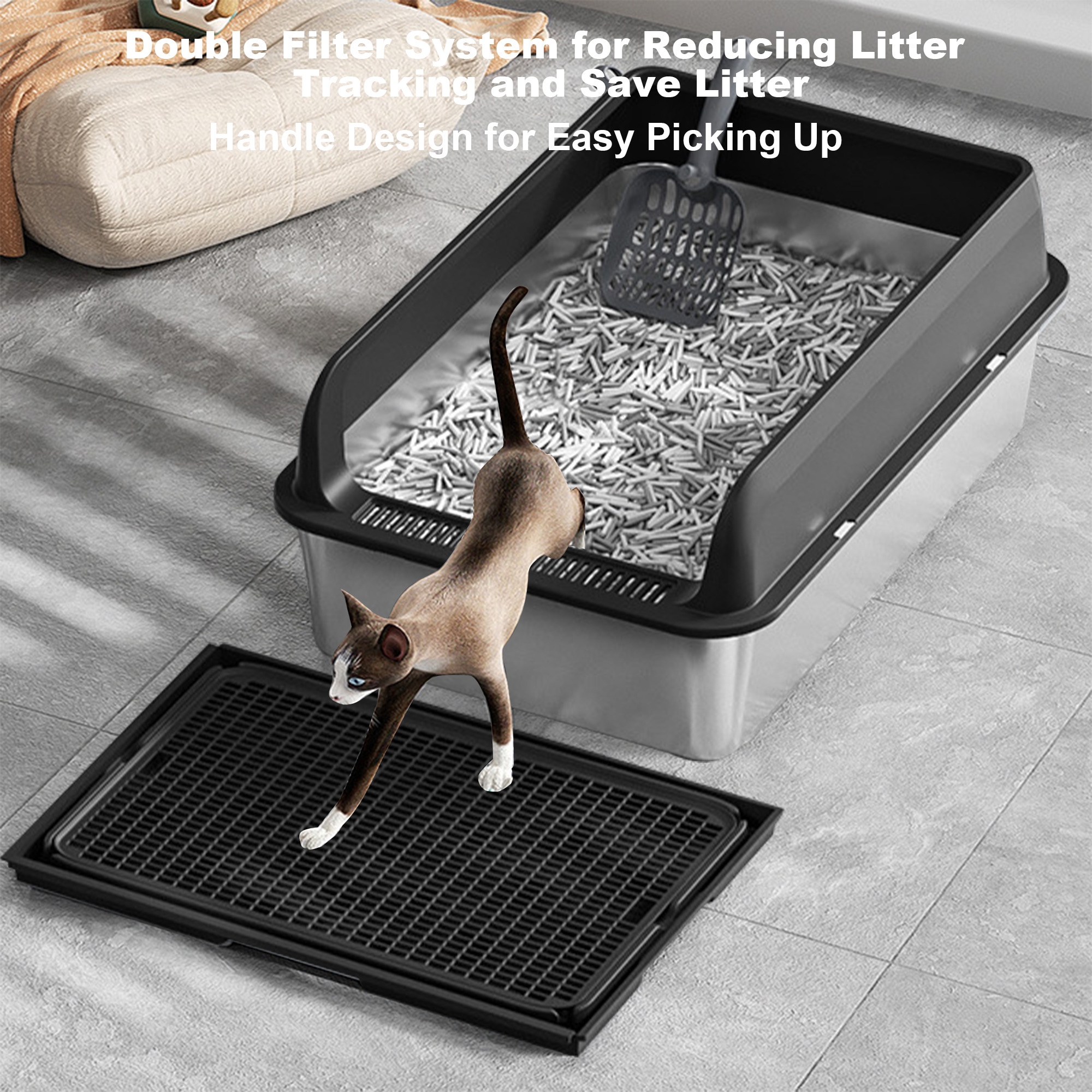 Aoile CWGGVR1W1DUL1SO2 Cat-Litter-Box - View #2