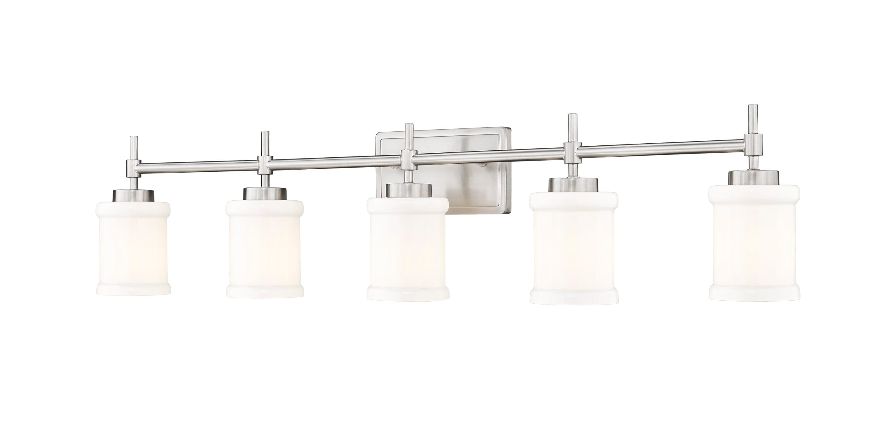 Z-Lite 622-5V-BN Cadoc 40.5-in 5 -Light Brushed Nickel Transitional Vanity light