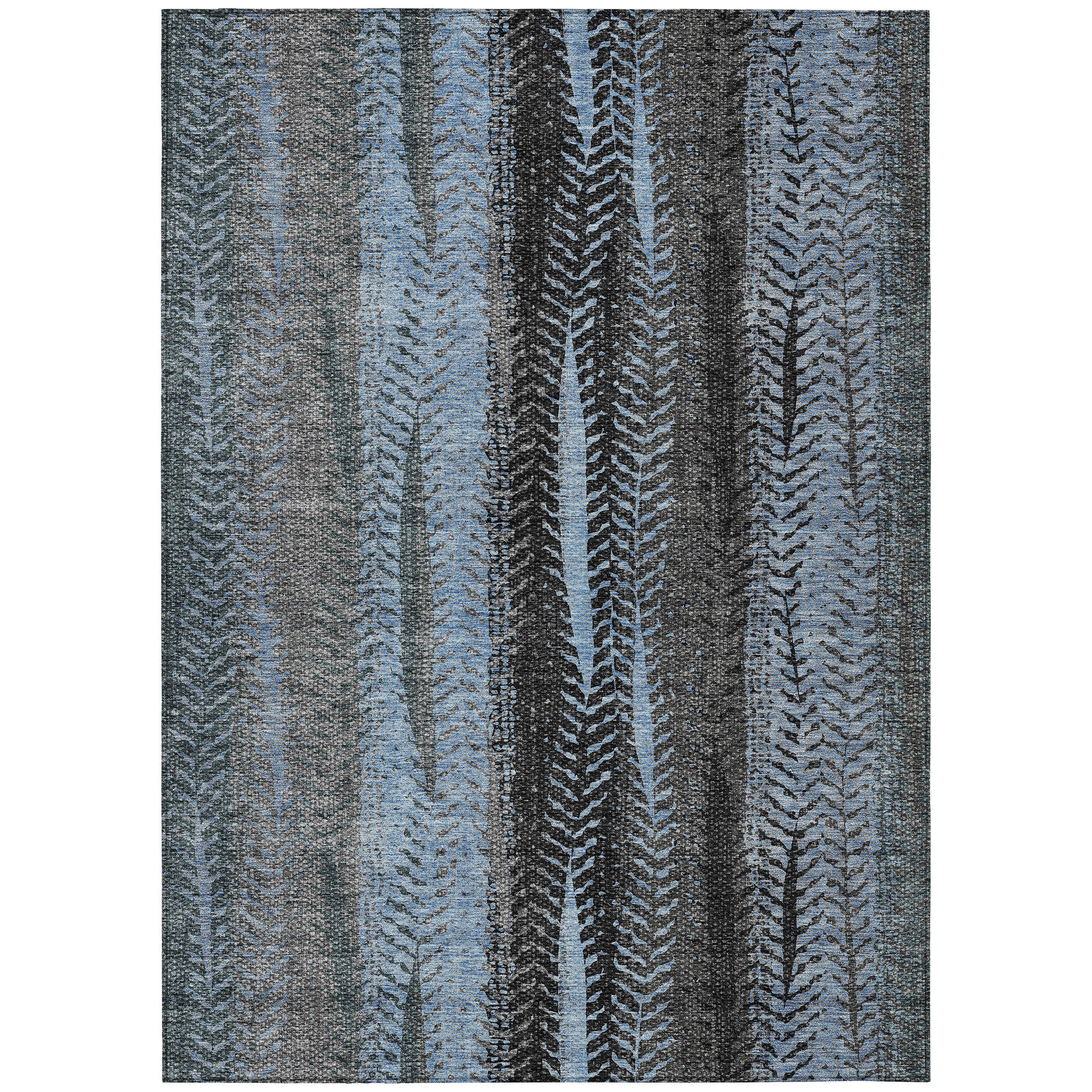 Addison Rugs ACN693BU9X12 Chantille ACN693BU 9 x 12 (ft) Polyester Blue Rectangular Indoor/Outdoor Geometric Machine washable Area rug