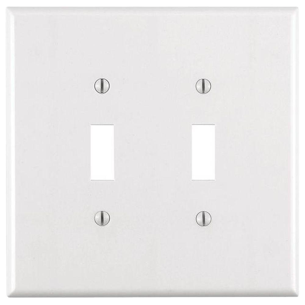 2-Gang Jumbo Toggle Wall Plate, White (25-Pack) At Lowes.com