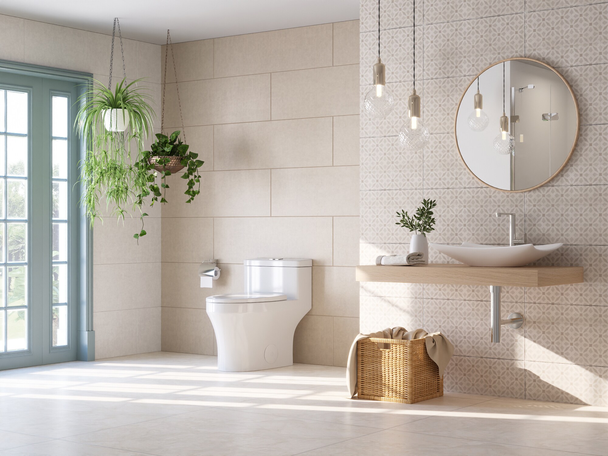 White Elongated One-Piece Dual Flush High Efficiency Toilet