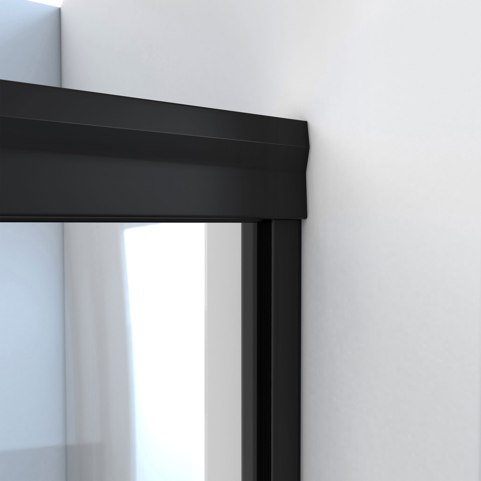 DreamLine Alliance Pro BG Matte Black 56-in to 60-in W x 70.375-in H Semi-frameless Bypass Sliding Shower Door