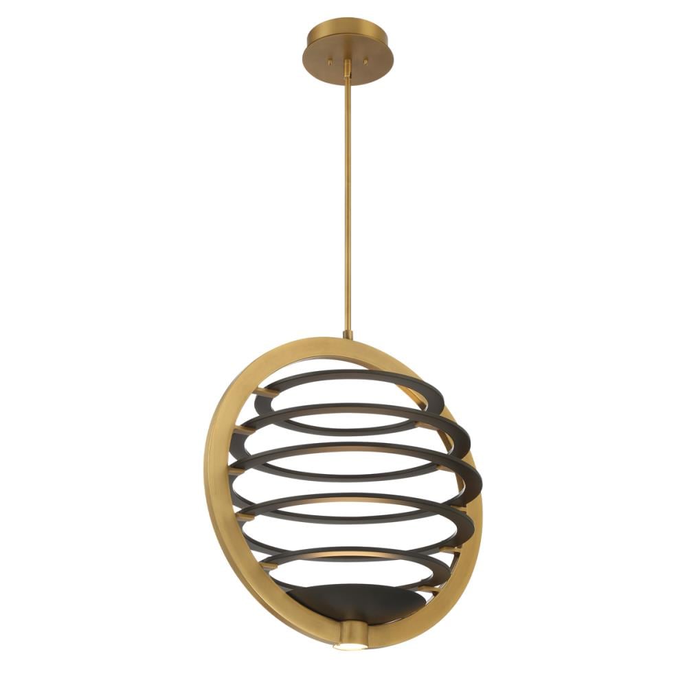 Eurofase 38150-012 Ombra 1 -Light Brass Transitional Integrated LED For Use in Dining Rooms, Foyers, Kitchens, Living Rooms Chandelier