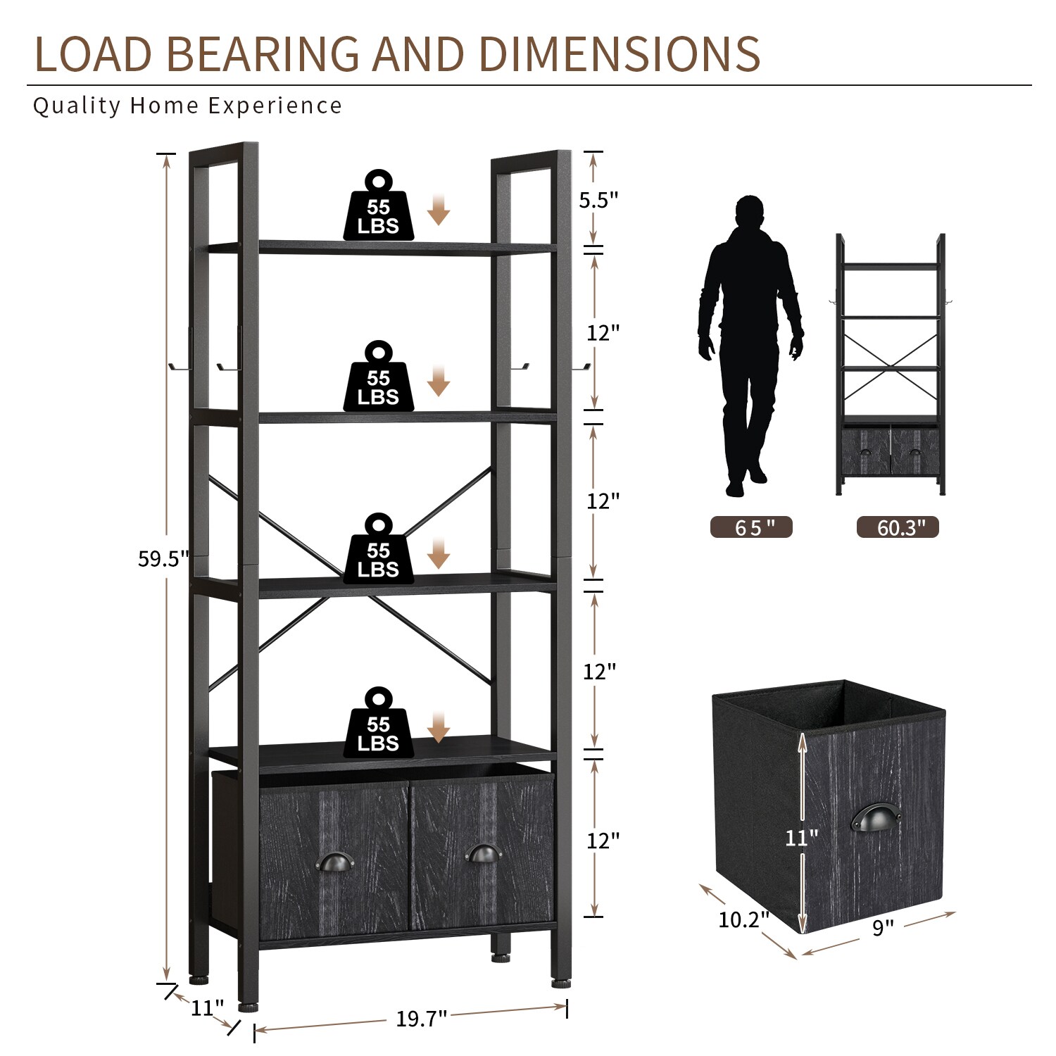 AOXUN H14035BR bookcases - View #5