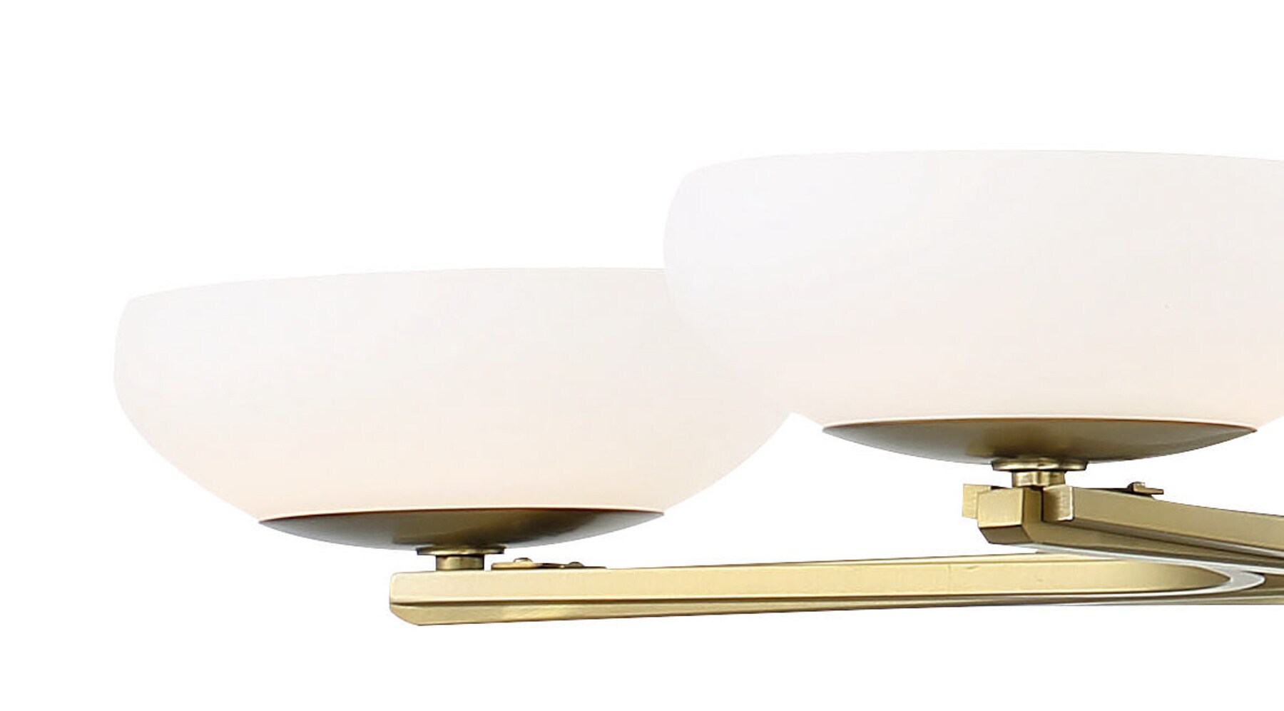 Elegant Soft Brass 6-Light LED Island Pendant with Etched Opal Glass
