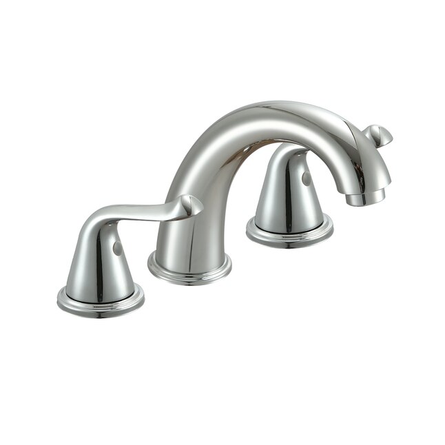 Cedar Hill Chrome 3 Handle Widespread Bathroom Sink Faucet With Drain In The Faucets Department At Com - Polished Nickel Widespread Bathroom Sink Faucet Cartridge