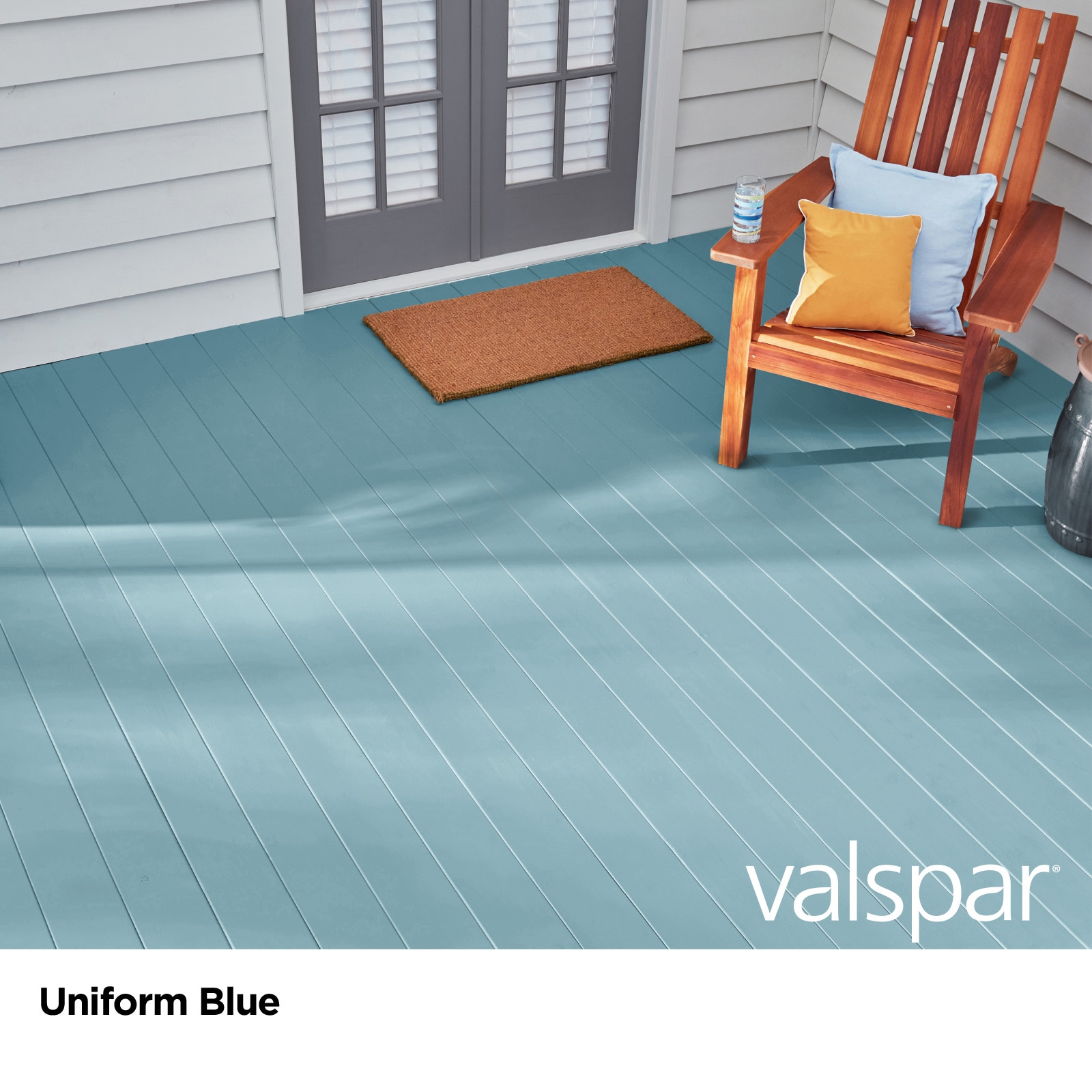 Valspar Uniform Blue Solid Exterior Wood Stain and Sealer (1-Gallon) in the  Exterior Stains department at